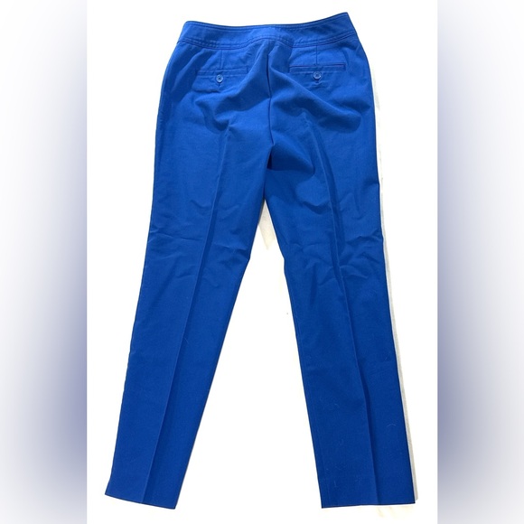 Talbots Curvy Lapis Blue Slacks Crop Stretch Back Elastic Womens Size 2 - Picture 8 of 8